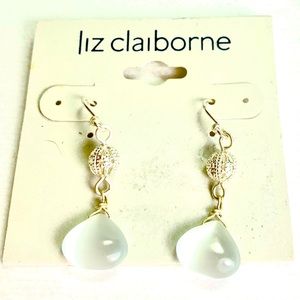 Liz Claiborne 1.5” Moonstone Dangle Earrings